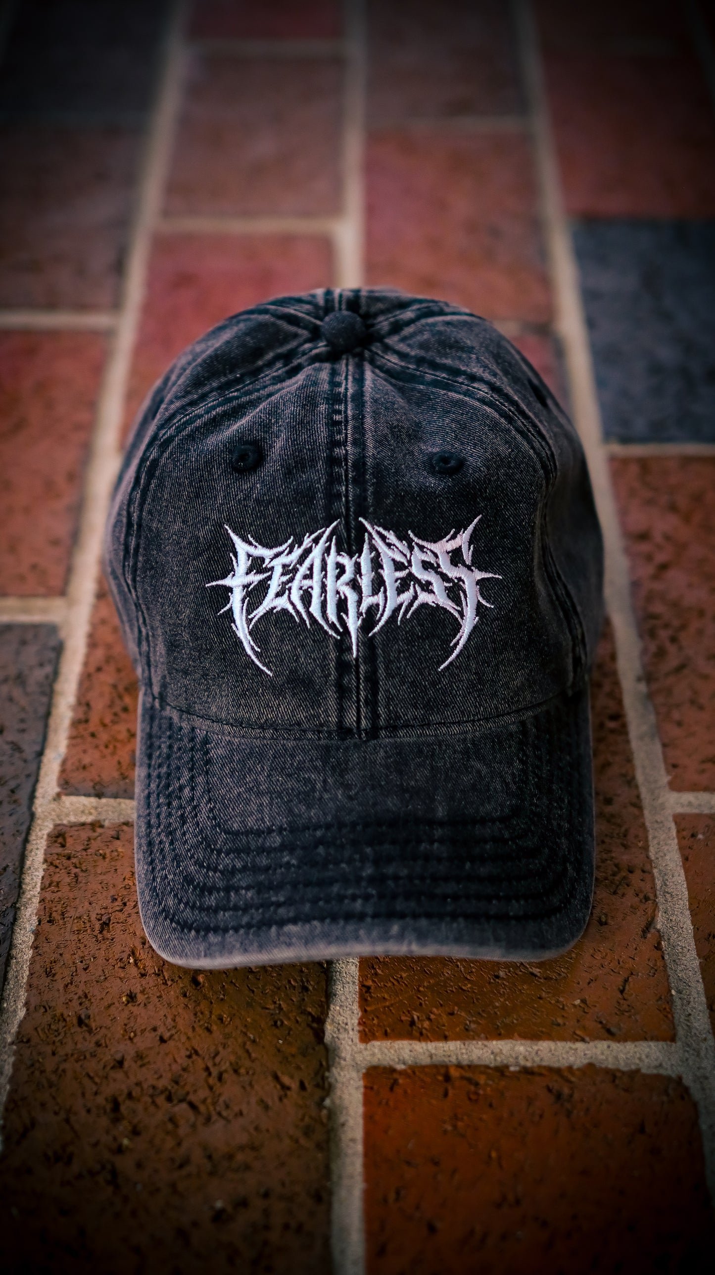 Fearless Heavy Metal Hat Silver on Black
