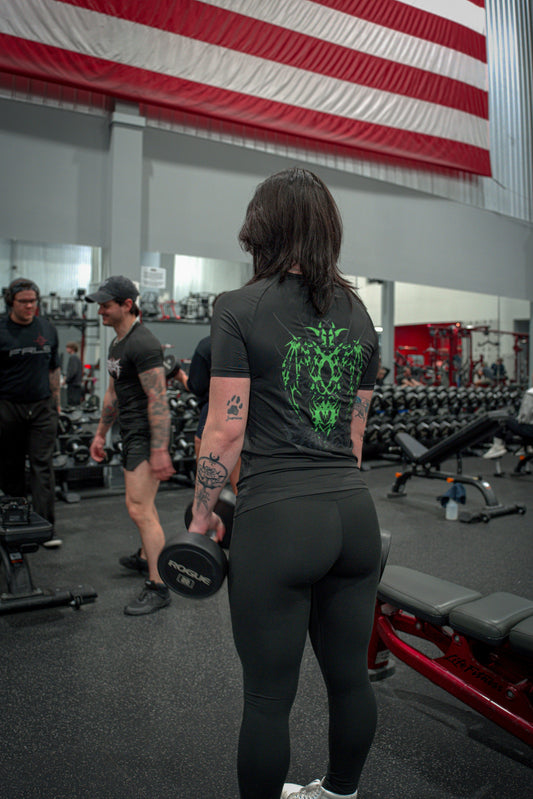 Fearless Tribal Short Sleeve Compression Tee (Green Version)