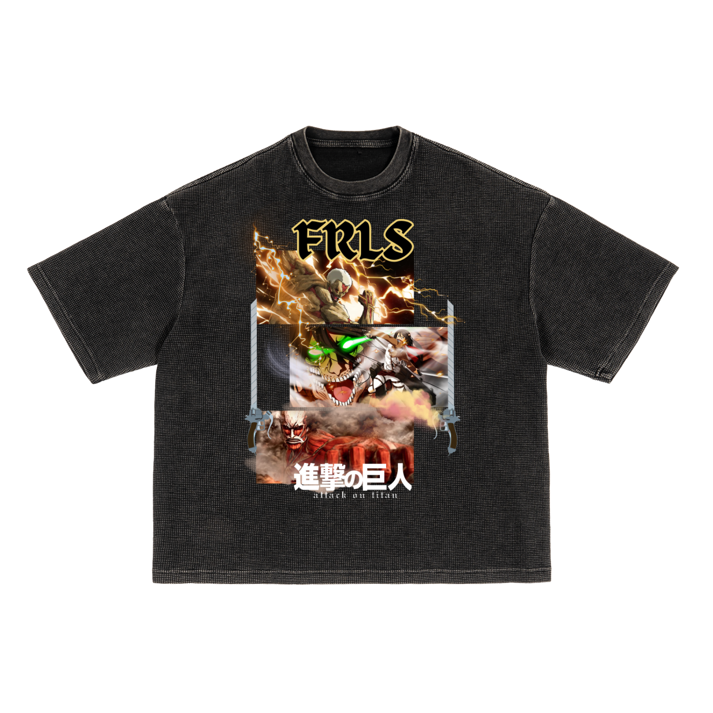 FRLS x Attack on Titan Anime Boxy Waffle Tee