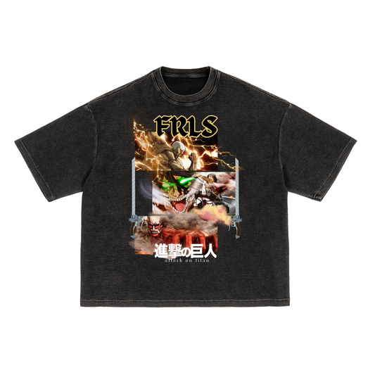 FRLS x Attack on Titan Anime Boxy Waffle Tee