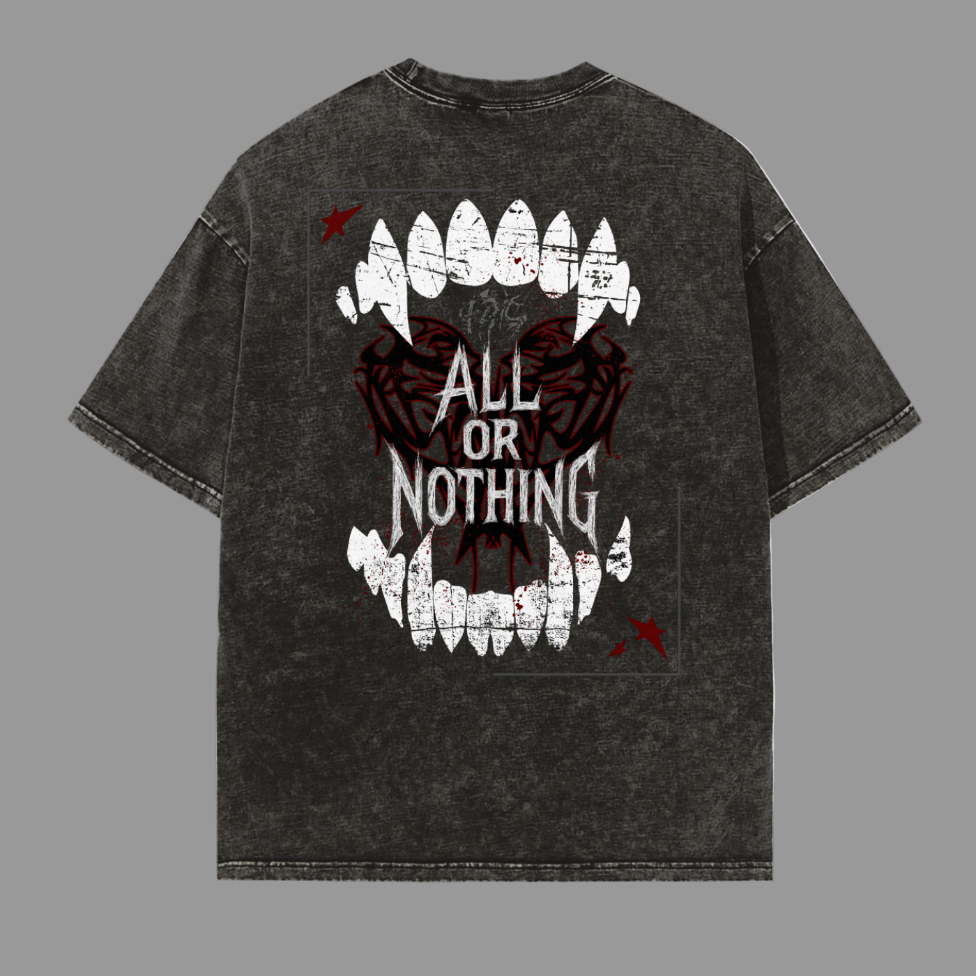 VINTAGE WASH DISTRESSED FRLS AON OVERSIZED TEE