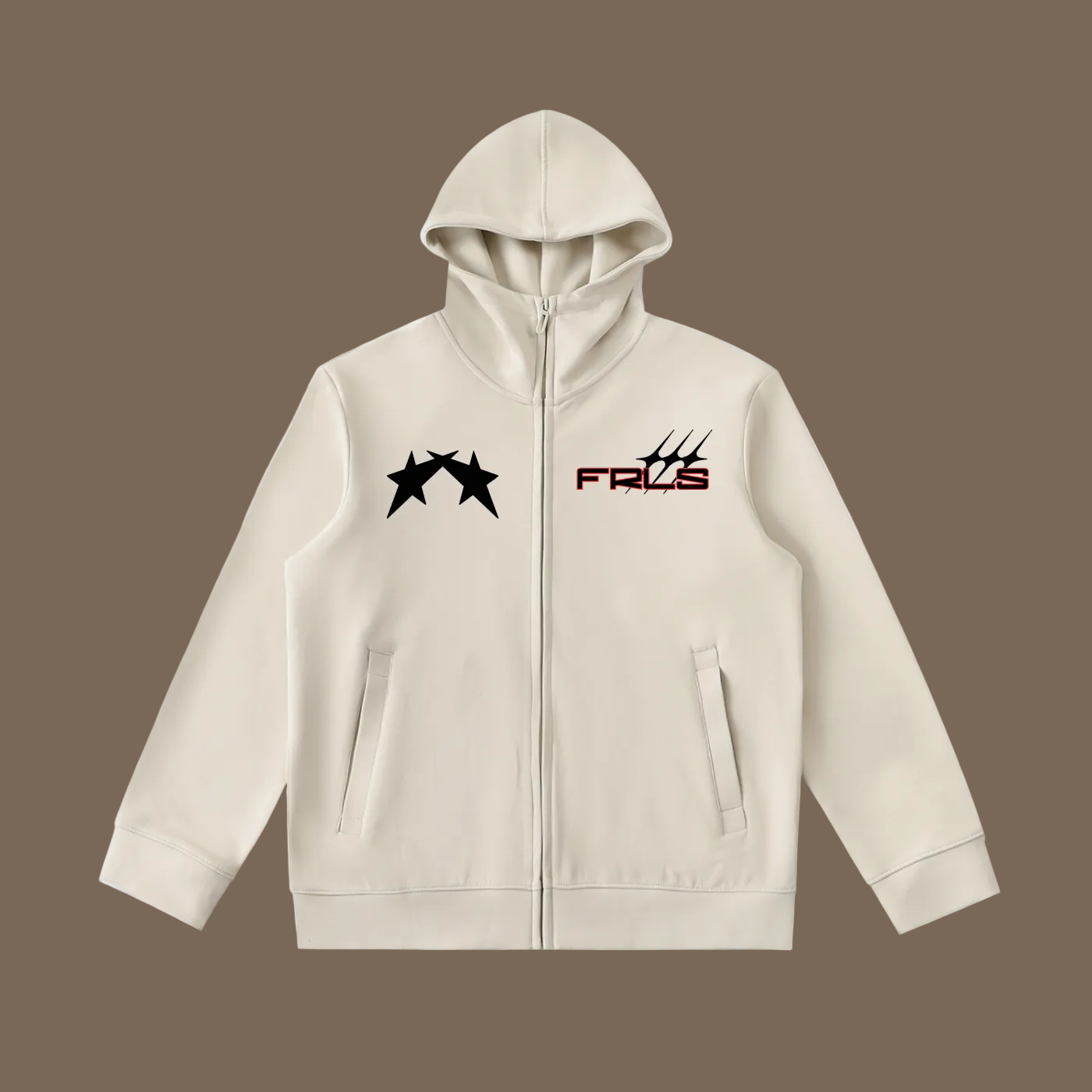 Reborn Cowl Neck Zip-up Hoodie