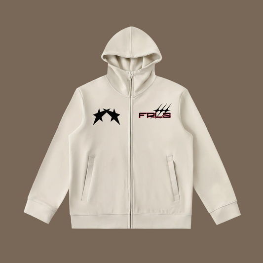 Reborn Cowl Neck Zip-up Hoodie