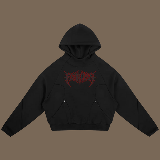 Reborn Patch Panel Bubble Fit Hoodie