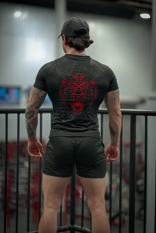Fearless Tribal Short Sleeve Compression (Red Version)