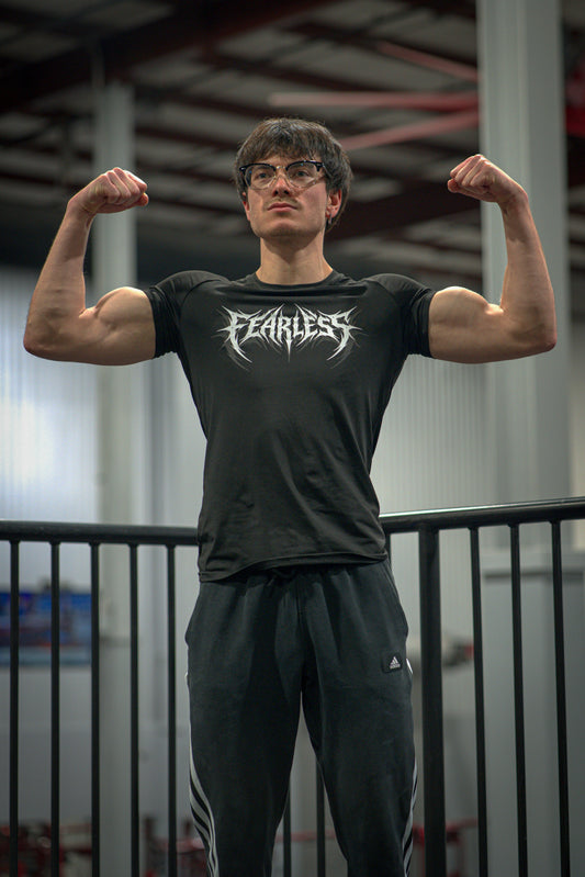 Fearless Tribal Short Sleeve Compression (Blue Version)