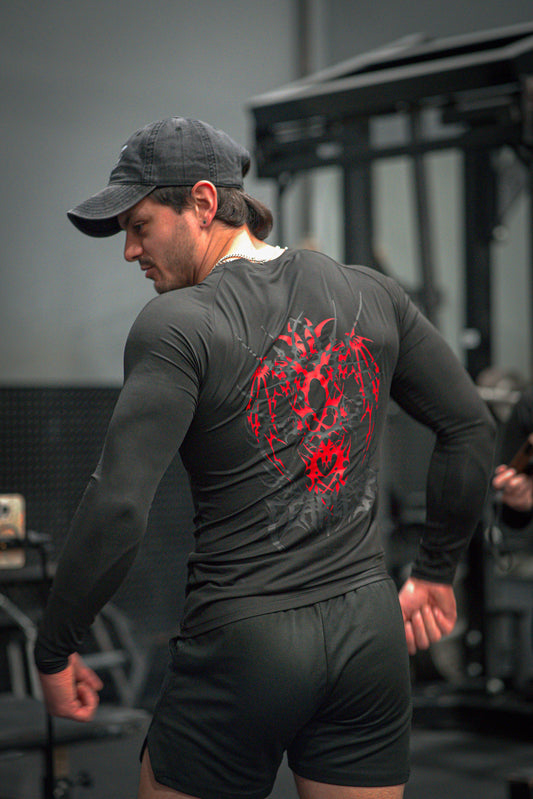 Fearless Tribal Long Sleeve Compression (Red Version)